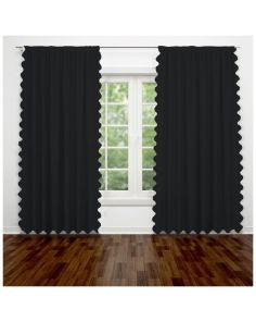 Scallop Luxurious Polyester Curtain (Set of 2)