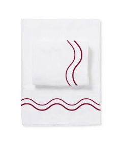 Double Wavy Embroidered Cotton Sheet Set