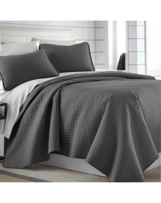 Square Knitted Cotton Coverlet