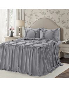 cotton-textured-ruffle-bedspread-set