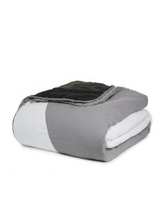 White & Grey Pieced Comforter