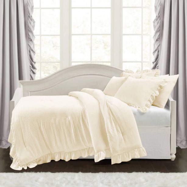 sateen-solid-ruffle-daybedset-Ivory Solid