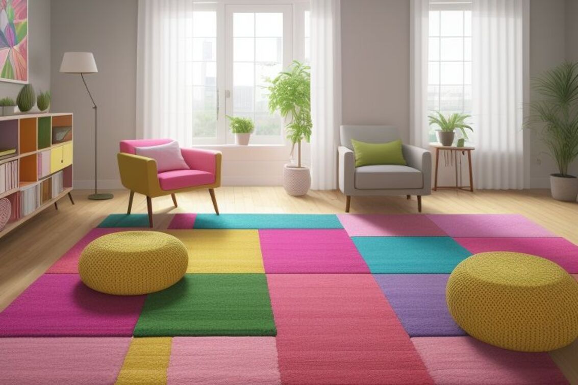 Color and colorful area rugs