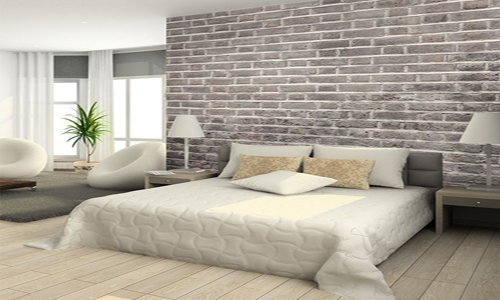 brick wallpaper decor bedroom