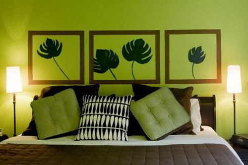 lime green bedroom